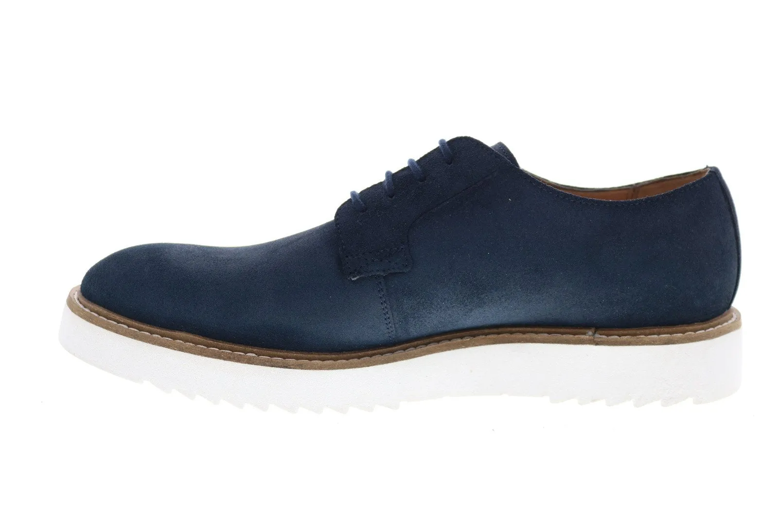 Men's Blue Suede Oxfords