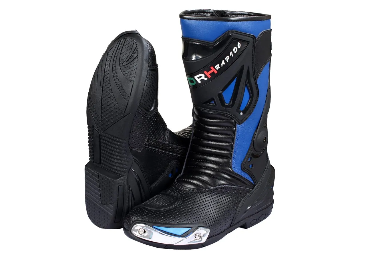 Mens Leather Motorbike Motorcycle Racing Sports Shoes Boots MN-018