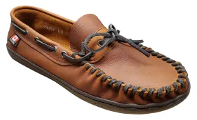 Men's Peanut Moccasins Featuring Rubber Outsole