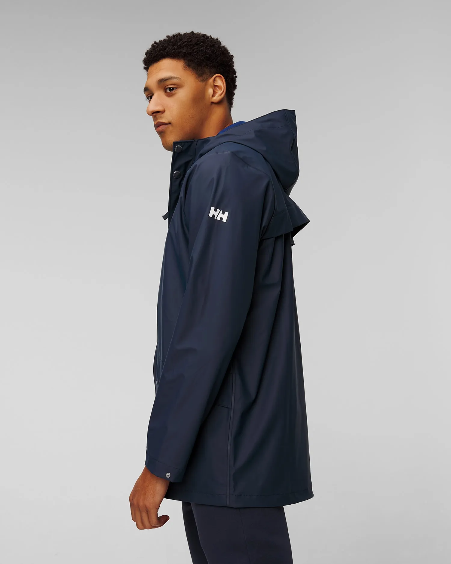 Men’s navy blue Helly Hansen Moss Rain Coat 53265-597