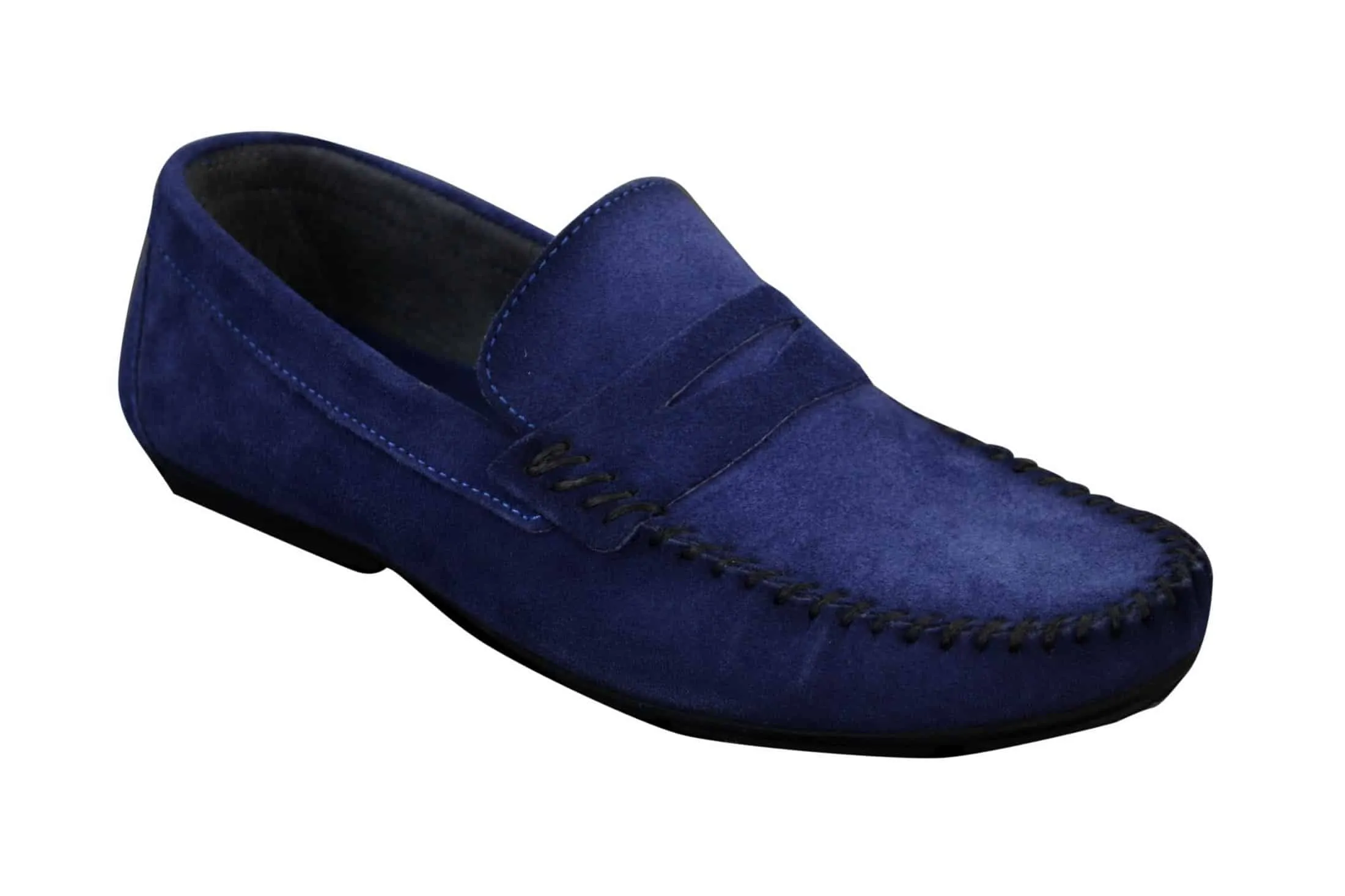 Mens Real Suede Washed Designer Slip On Loafers Moccasins Smart Casual Shoes