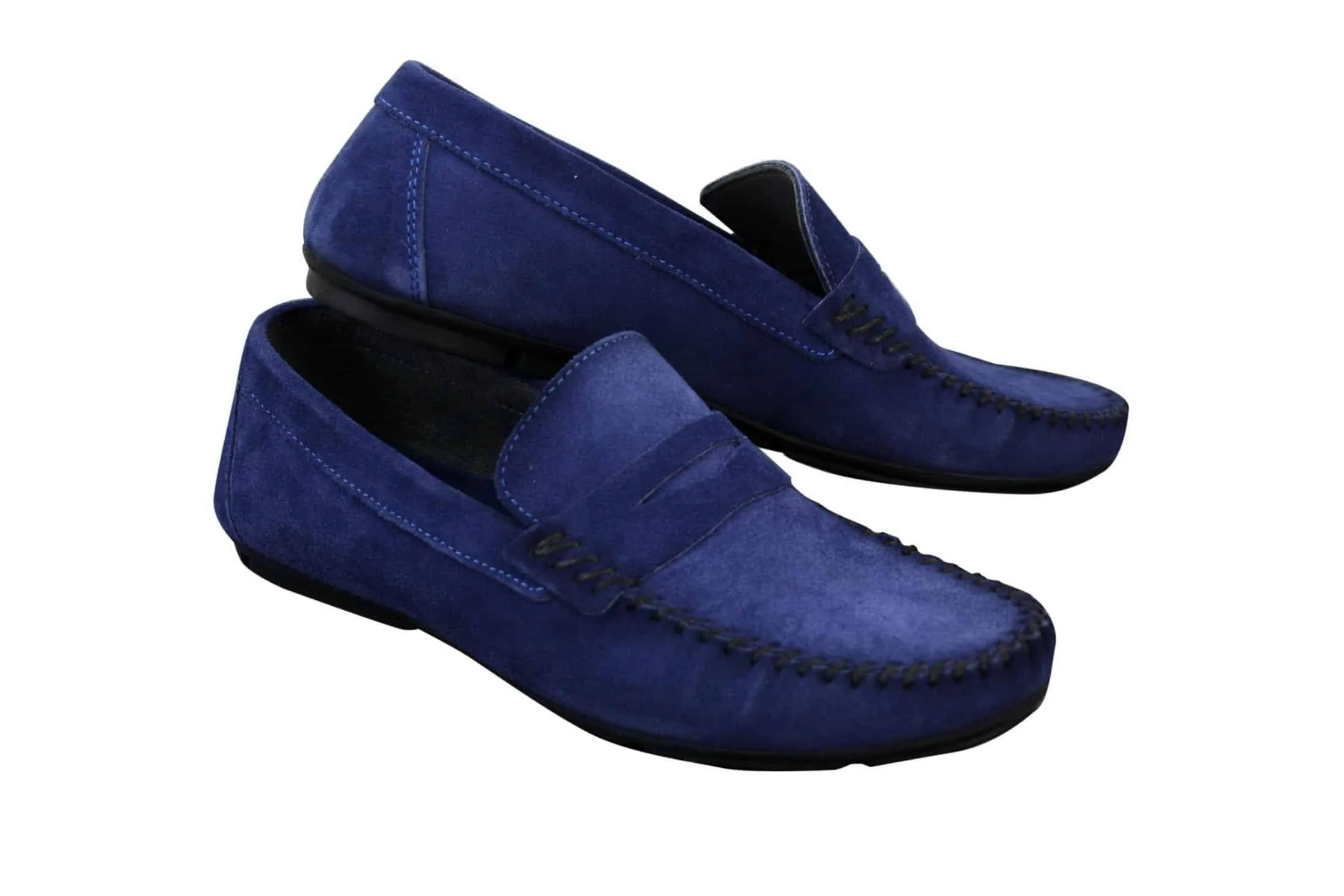 Mens Real Suede Washed Designer Slip On Loafers Moccasins Smart Casual Shoes