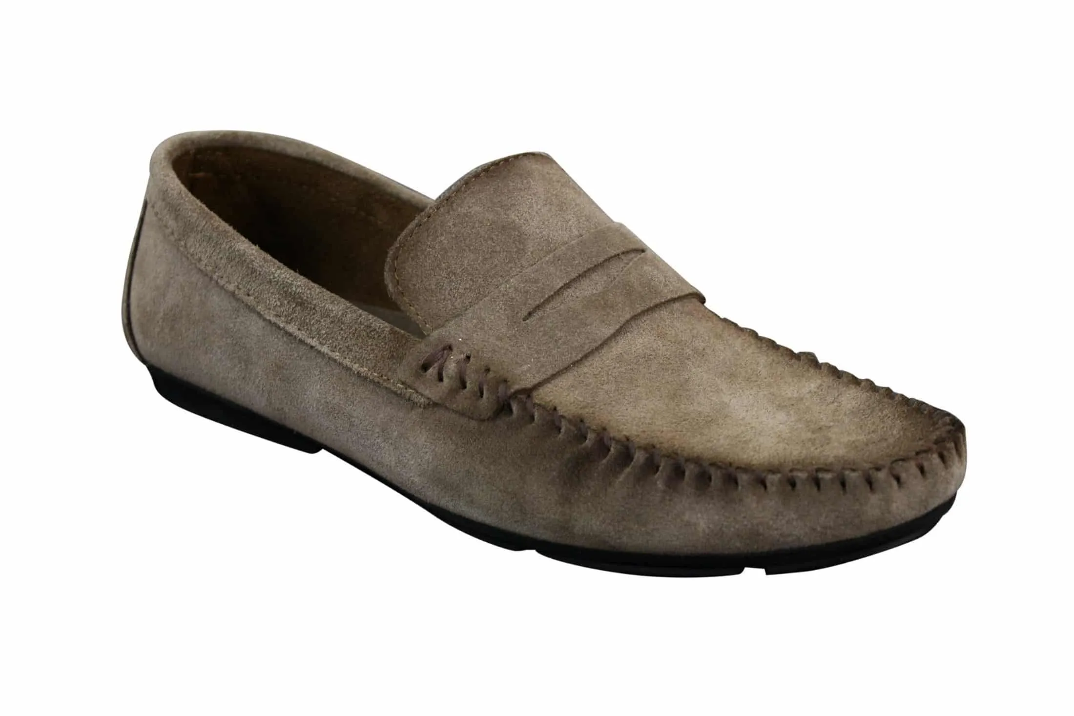 Mens Real Suede Washed Designer Slip On Loafers Moccasins Smart Casual Shoes