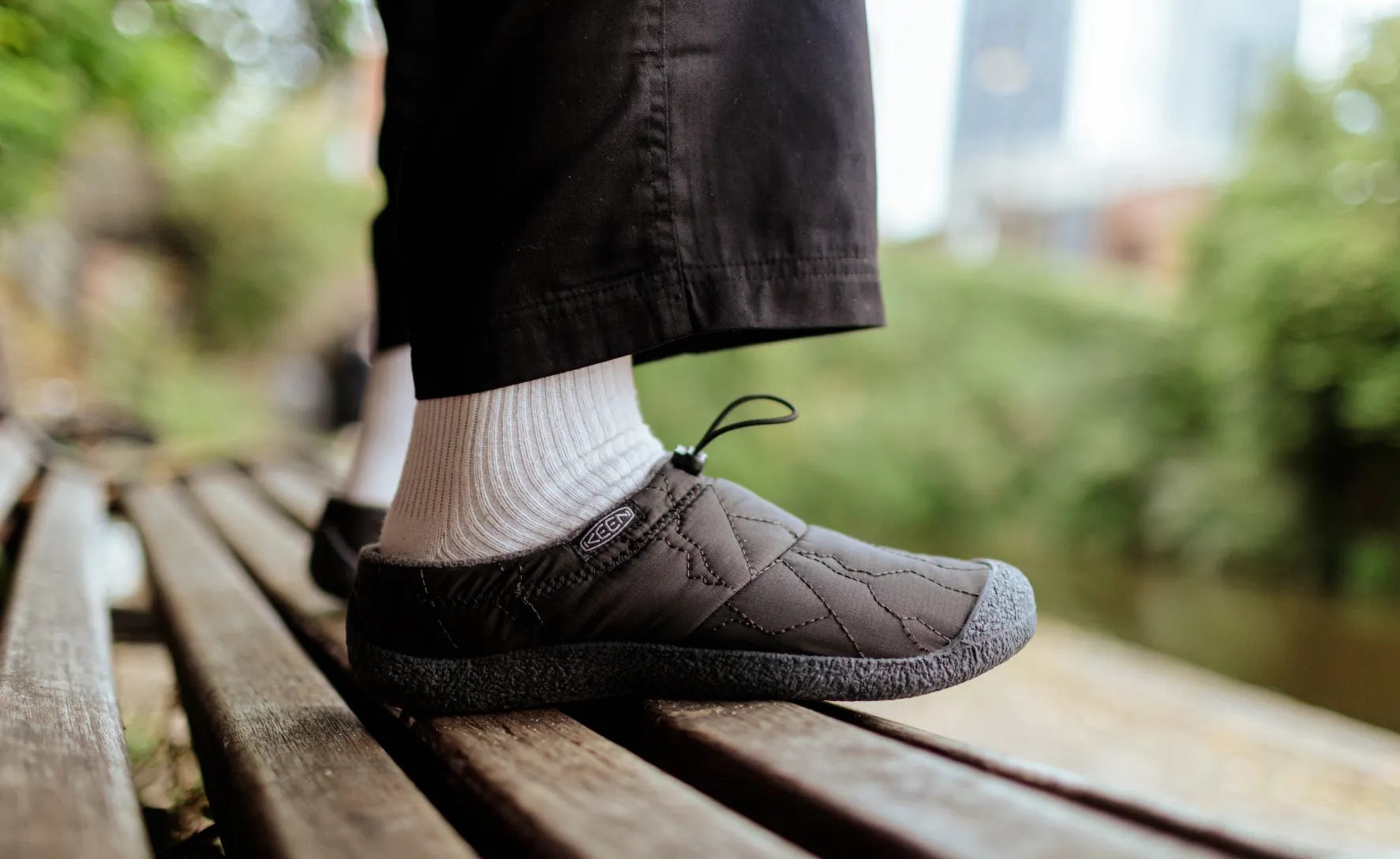 Men's Slides | Charcoal Grey Felt/Black