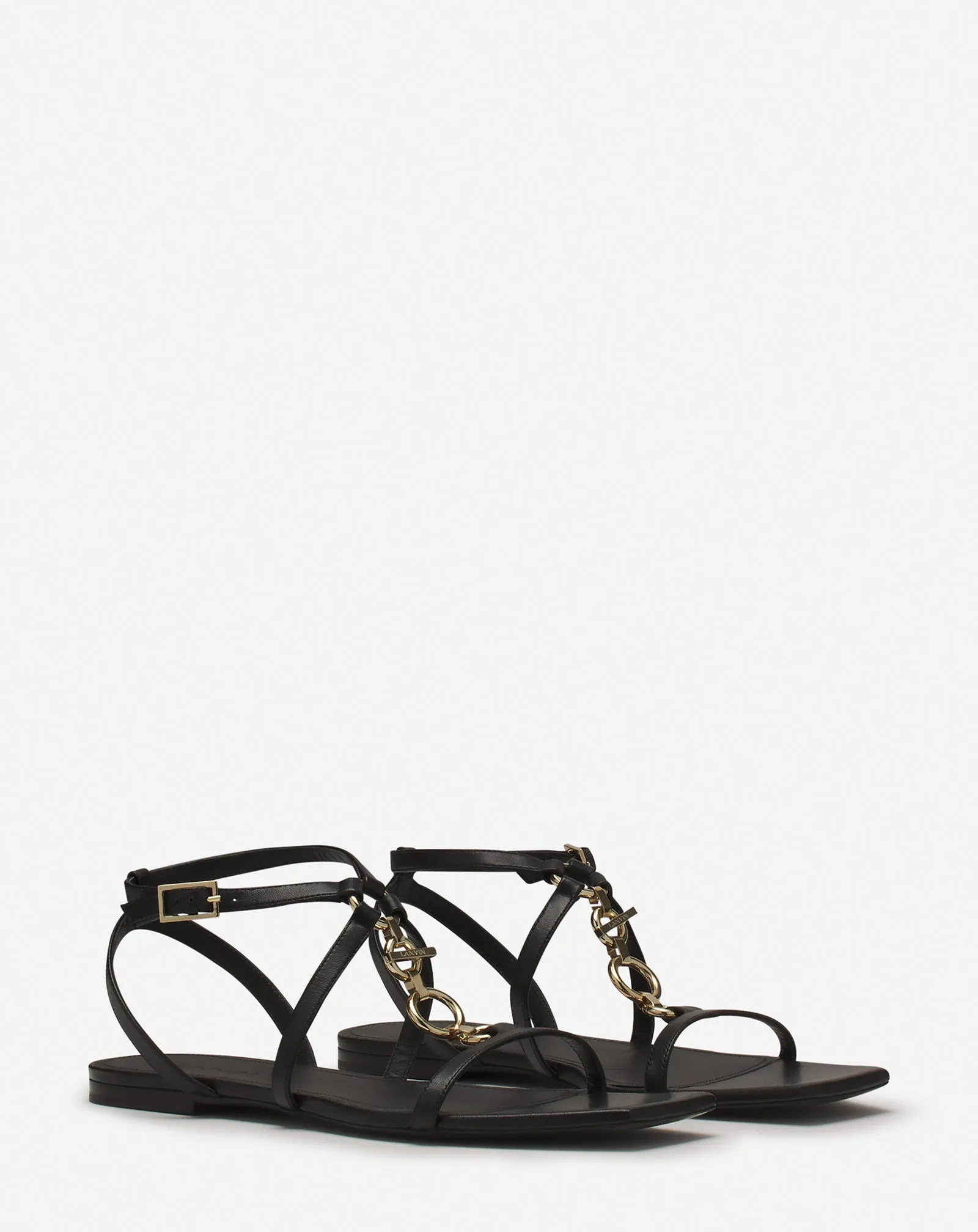 MESURE FLAT LEATHER SANDALS