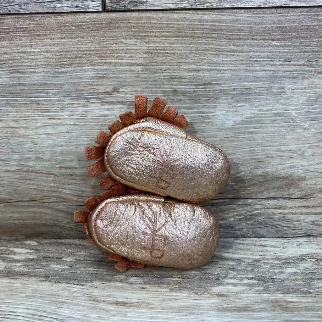 Metallic Fringe Moccasins