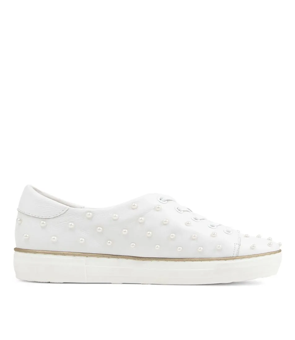 MIDAS Faith White Leather Sneakers