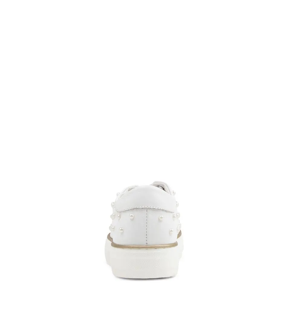 MIDAS Faith White Leather Sneakers