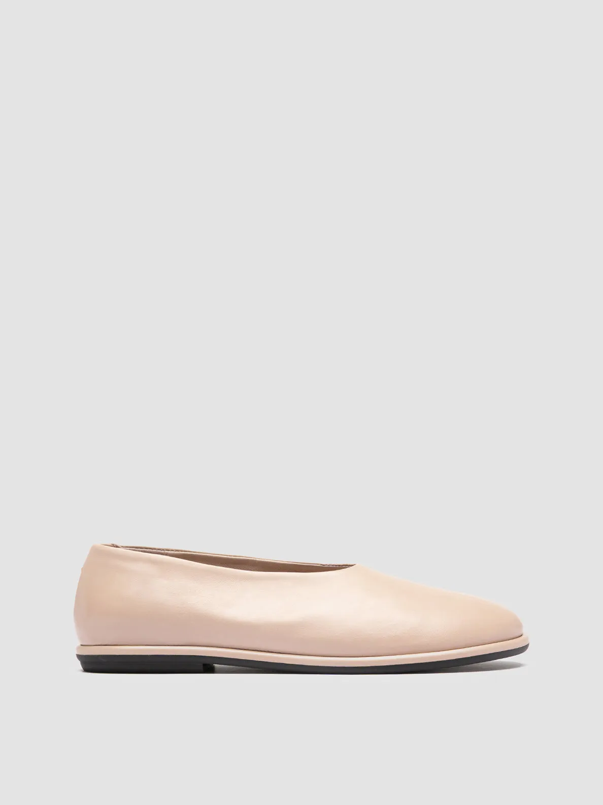 MIENNE 110 - Ivory Leather Ballerina Shoes