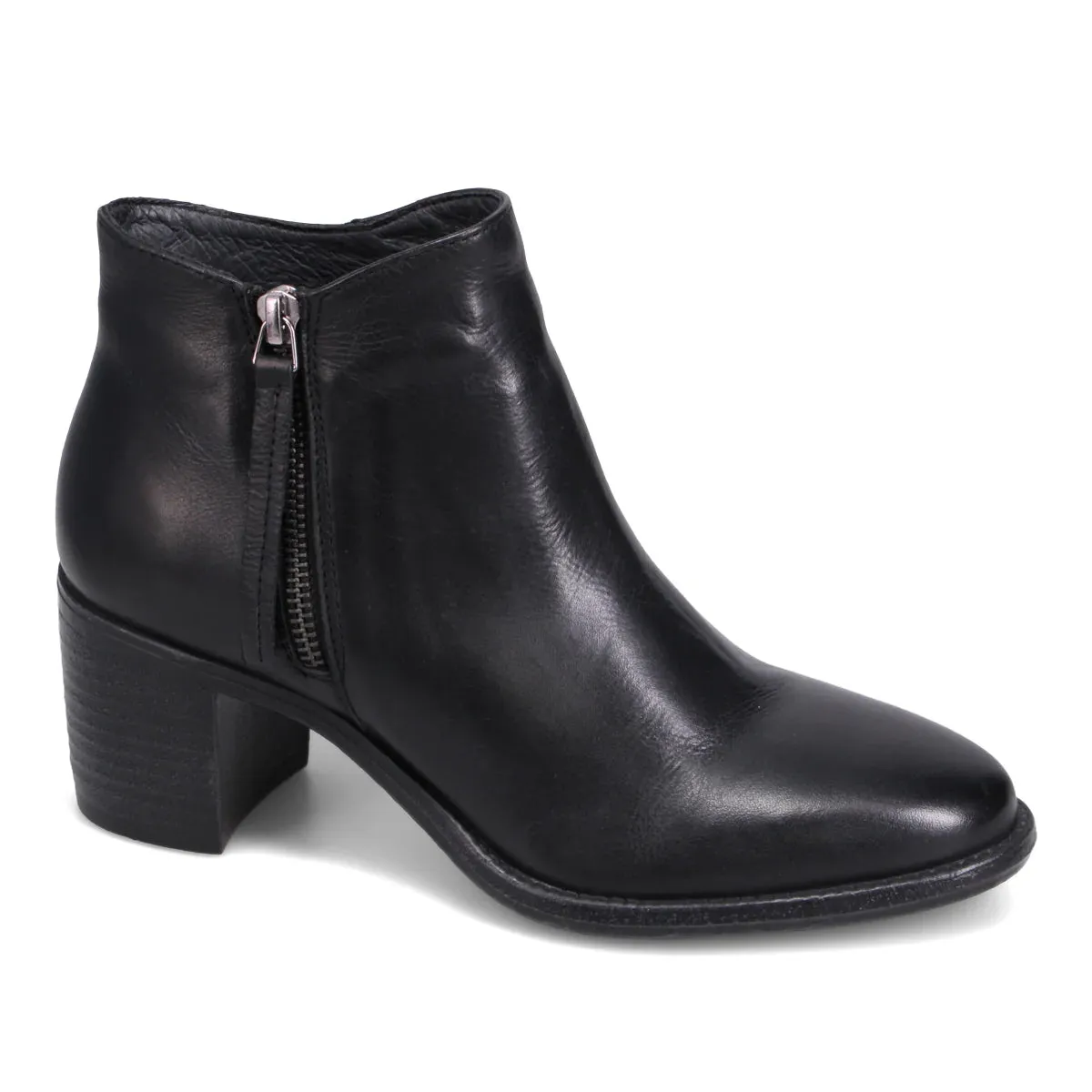 Miz Mooz Talita Black - Women's Fashion Leather Ankle Boot