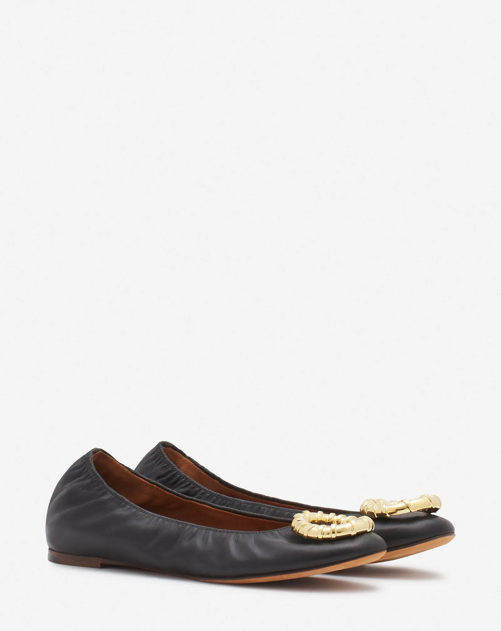 MLODIE LEATHER BALLERINA FLAT