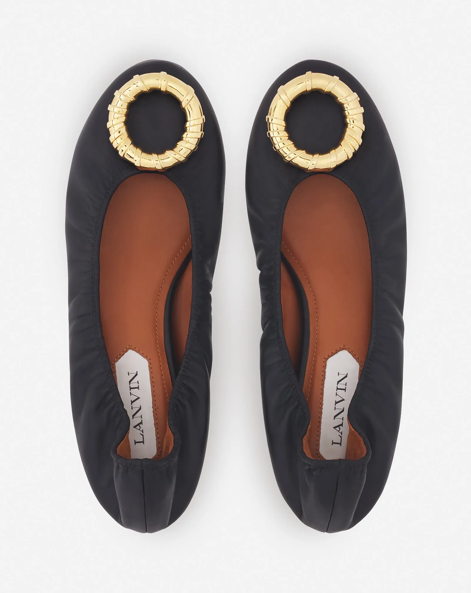 MLODIE LEATHER BALLERINA FLAT