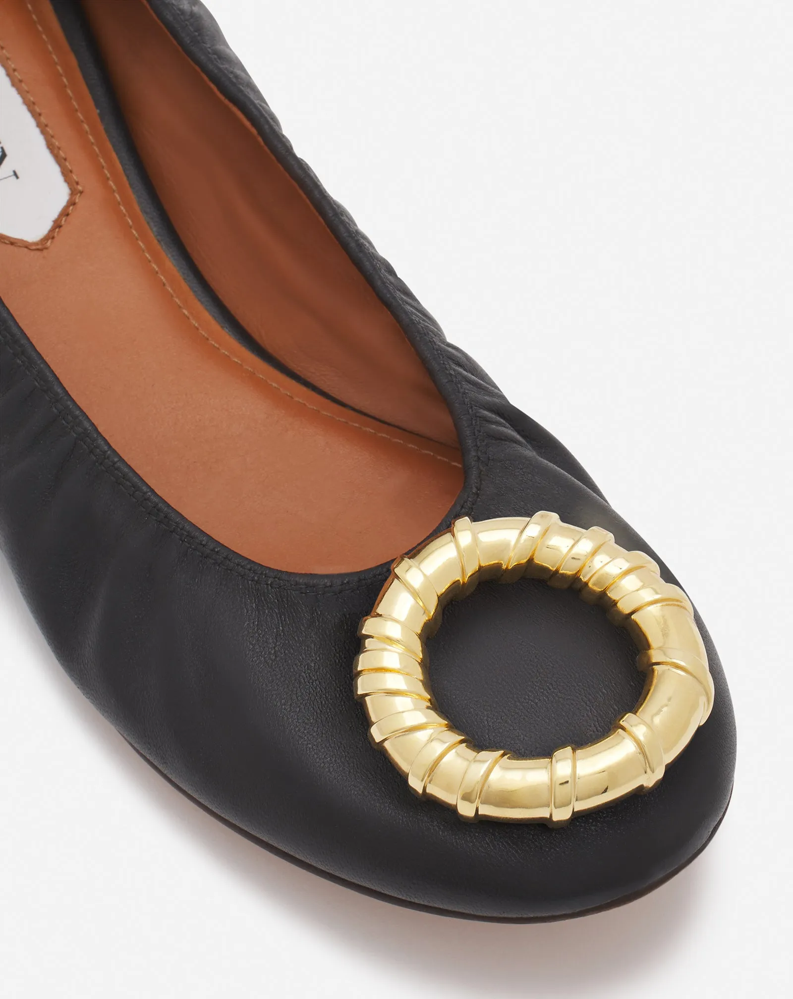 MLODIE LEATHER BALLERINA FLAT