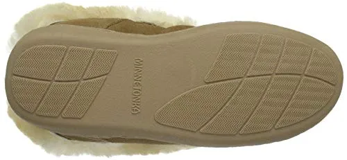 Women's Suede Ankle Moccasins with Sheepskin