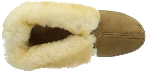 Women's Suede Ankle Moccasins with Sheepskin