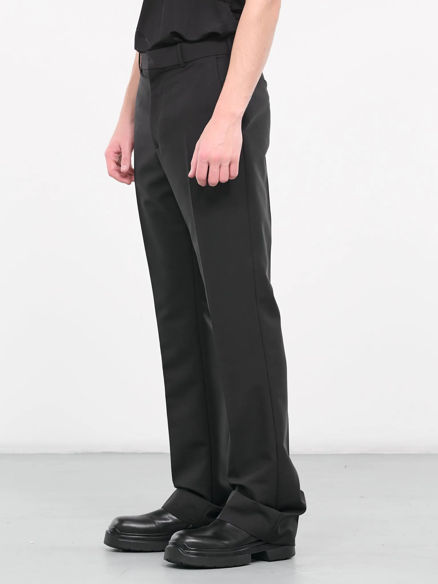 Mohair Bootleg Trousers (H526Y04WE0-BLACK)