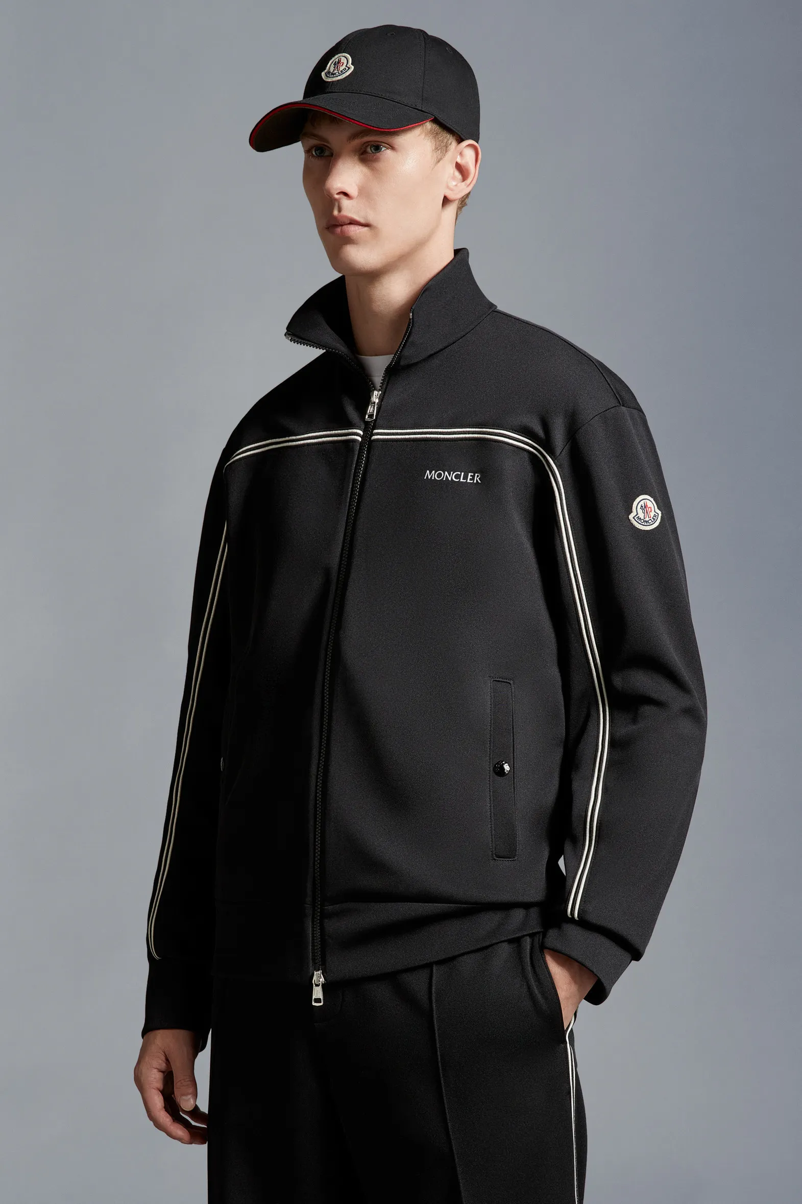 MONCLER Triacetate Zip-Up Sweatshirt