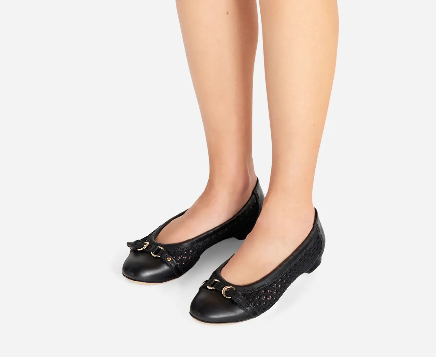 Monia Ballet flat with woven texture