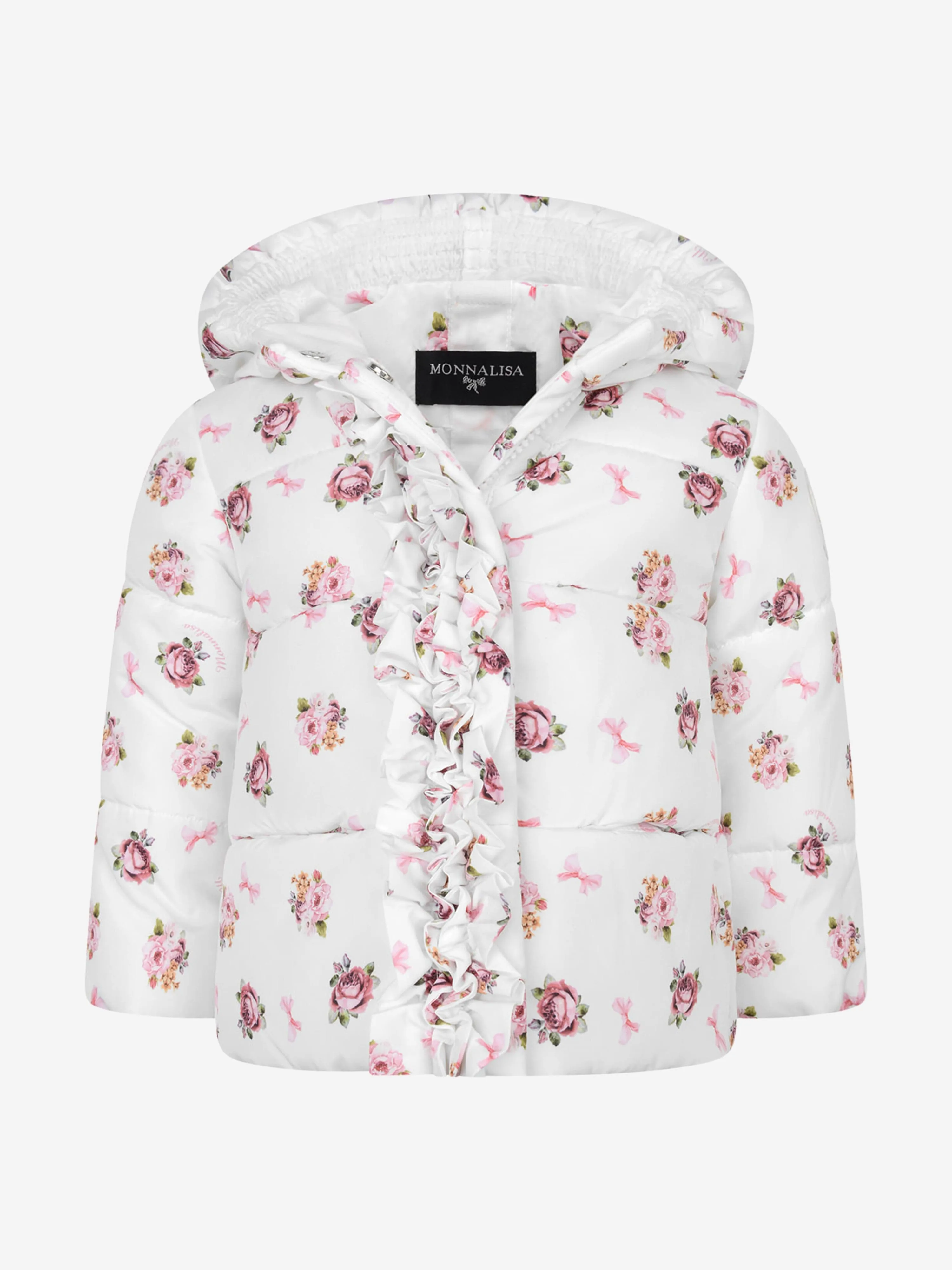 Monnalisa Baby Girls Floral Puffer Coat