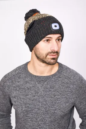 Multicolour Men's Chunky Knit LED Torch Hat