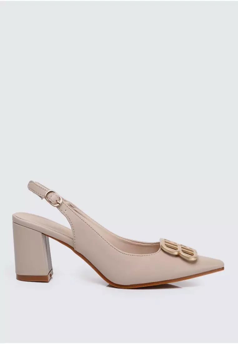 My Ballerine My Ballerine Betsy Comfy Heels  In Almond