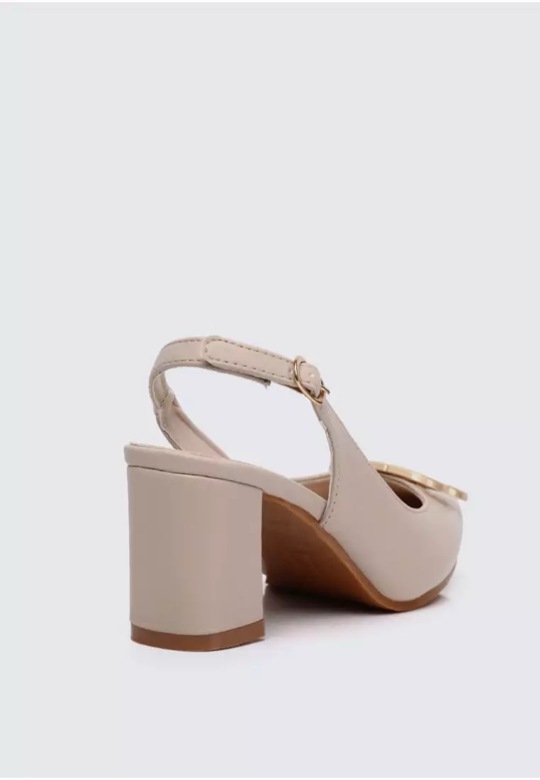 My Ballerine My Ballerine Betsy Comfy Heels  In Almond