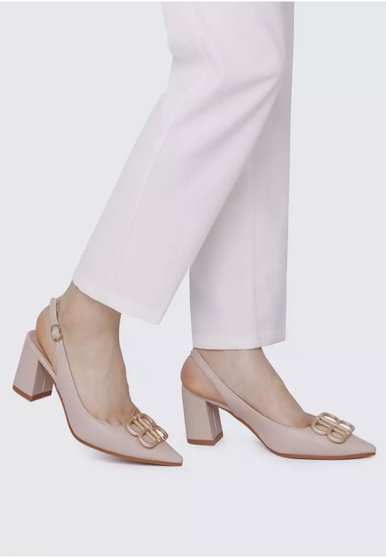 My Ballerine My Ballerine Betsy Comfy Heels  In Almond