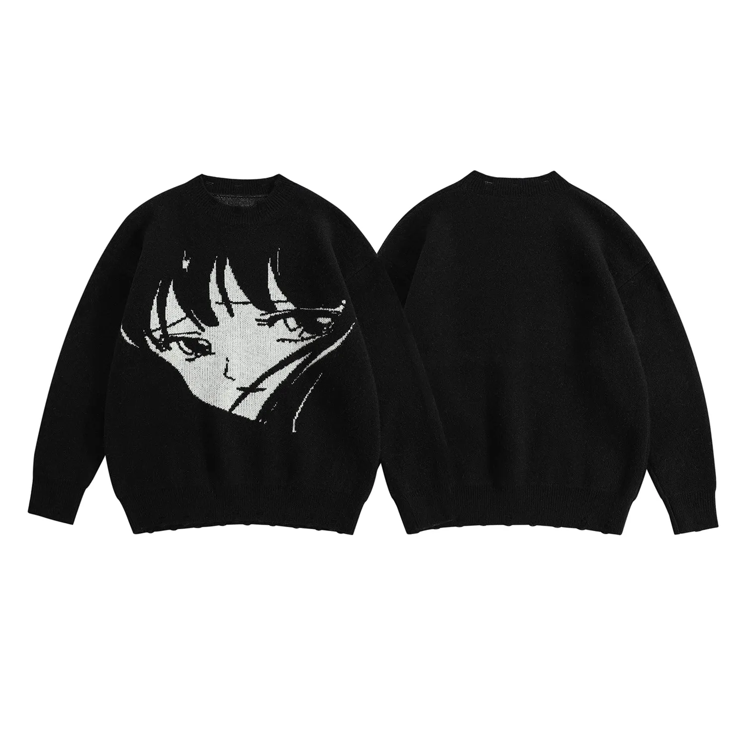 Mysterious Gaze | Anime Knit Jumper