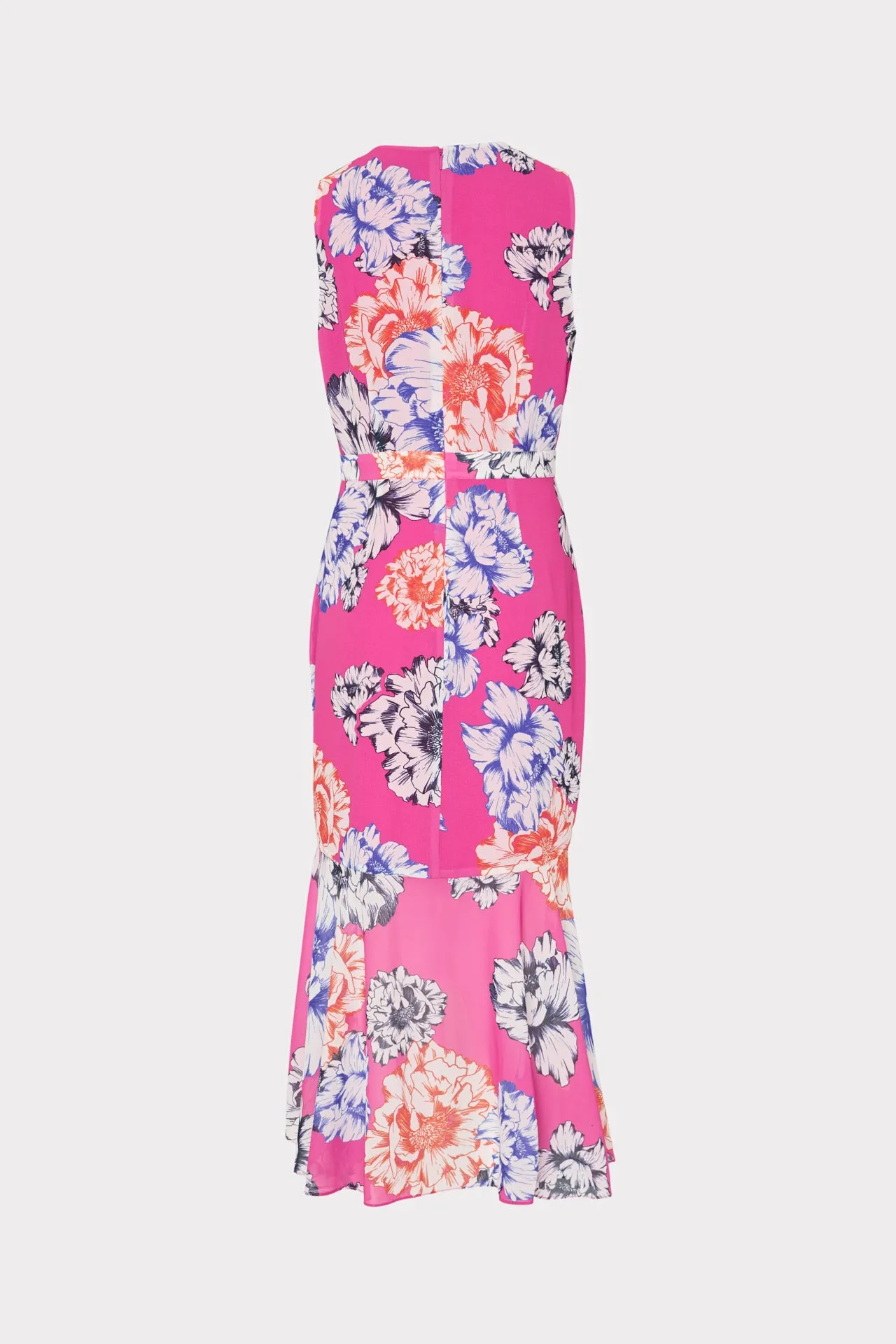 Nanci Ruffle Dress with Petal Bloom Pattern