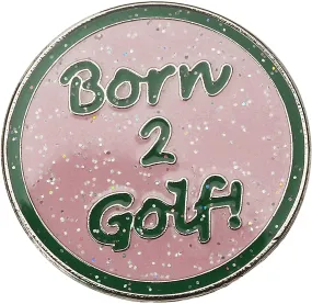 Navika Glitzy Pink Golf Hat Clip Ball Marker