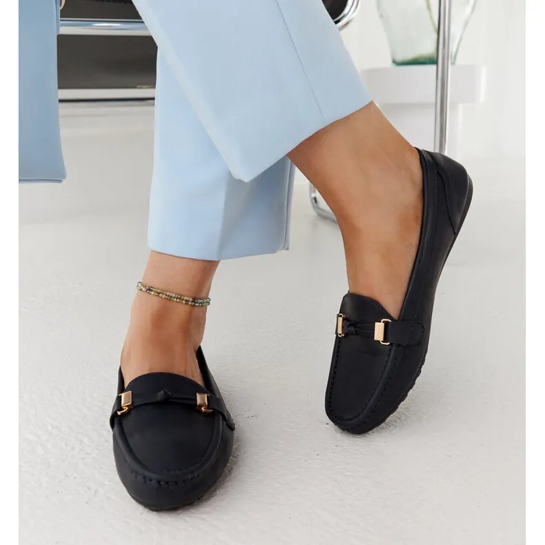 Matte Navy Blue Scafati Finish Moccasins