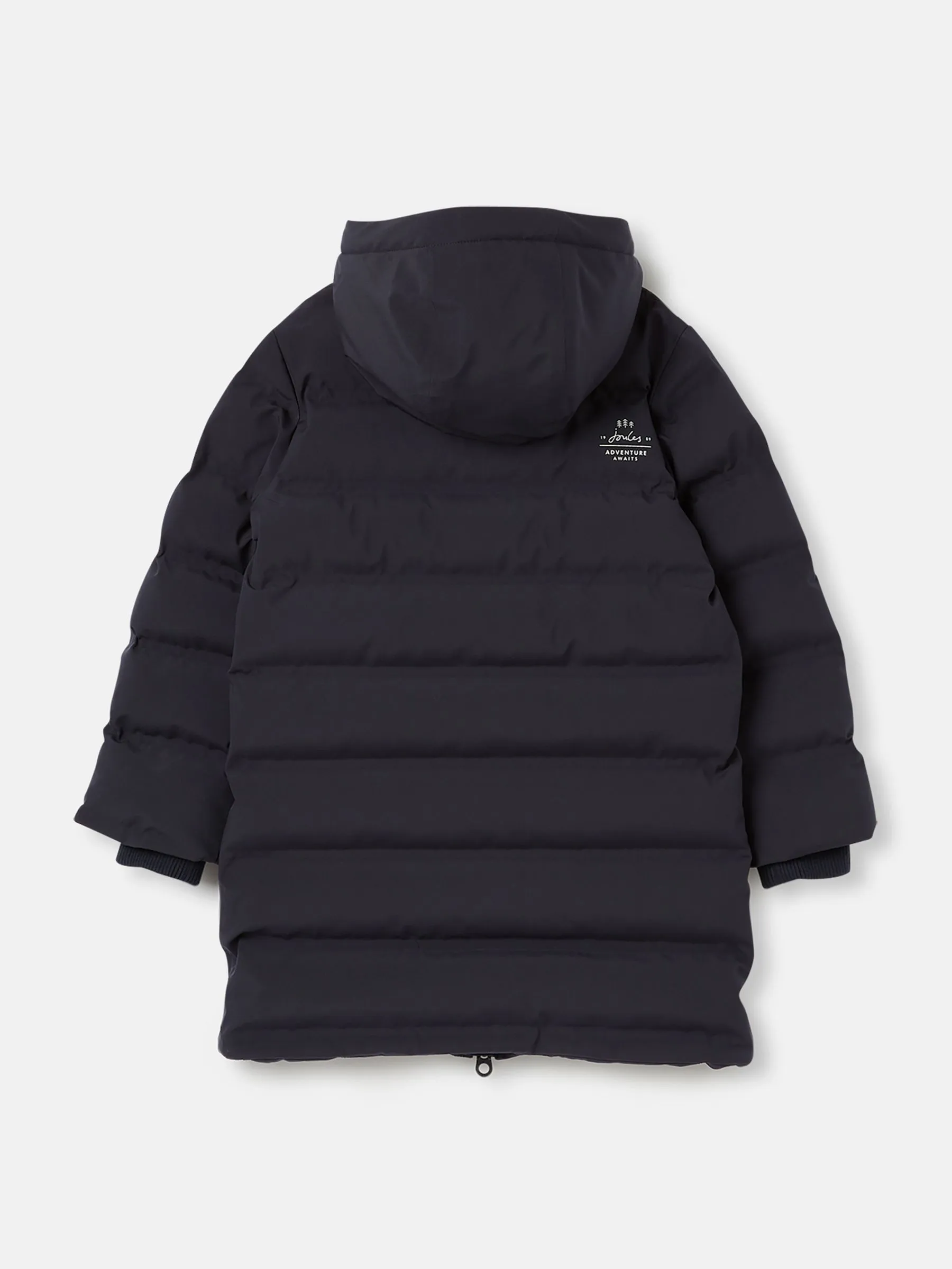 Navy Blue Padded Waterproof Coat with Hood