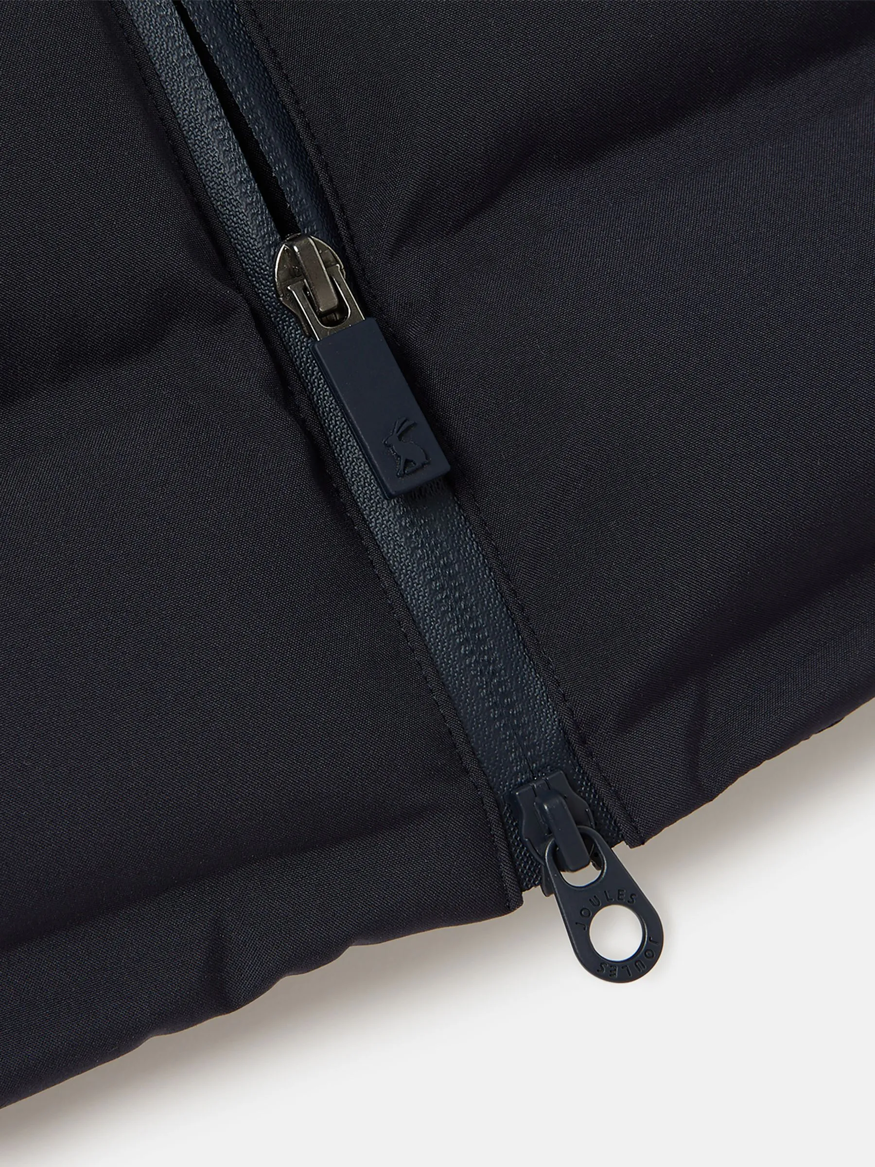 Navy Blue Padded Waterproof Coat with Hood