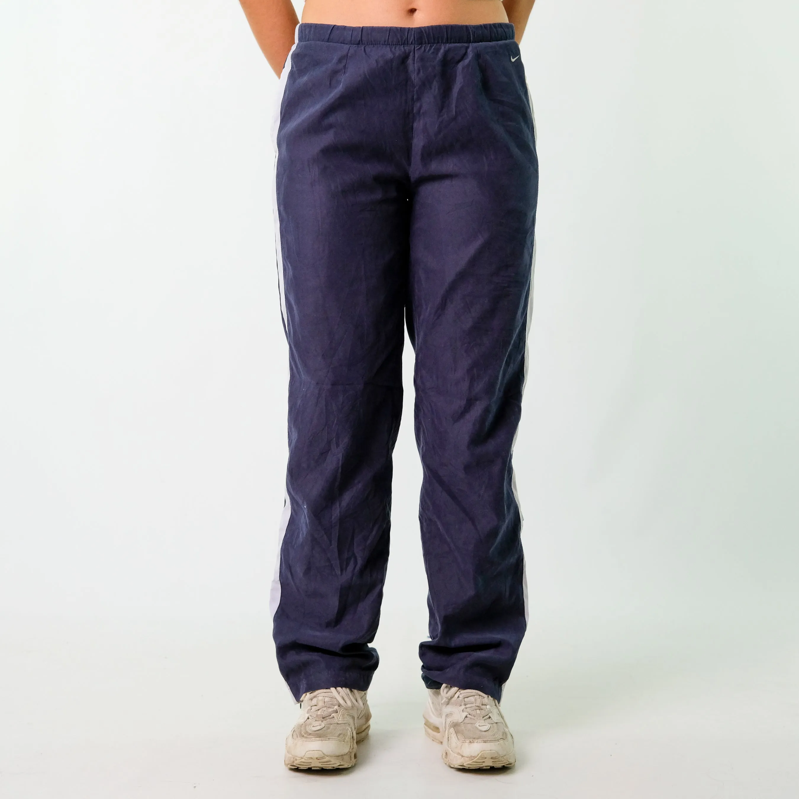 Navy Blue y2ks Nike Tracksuit Bottoms  Baggy Pants (28x32)