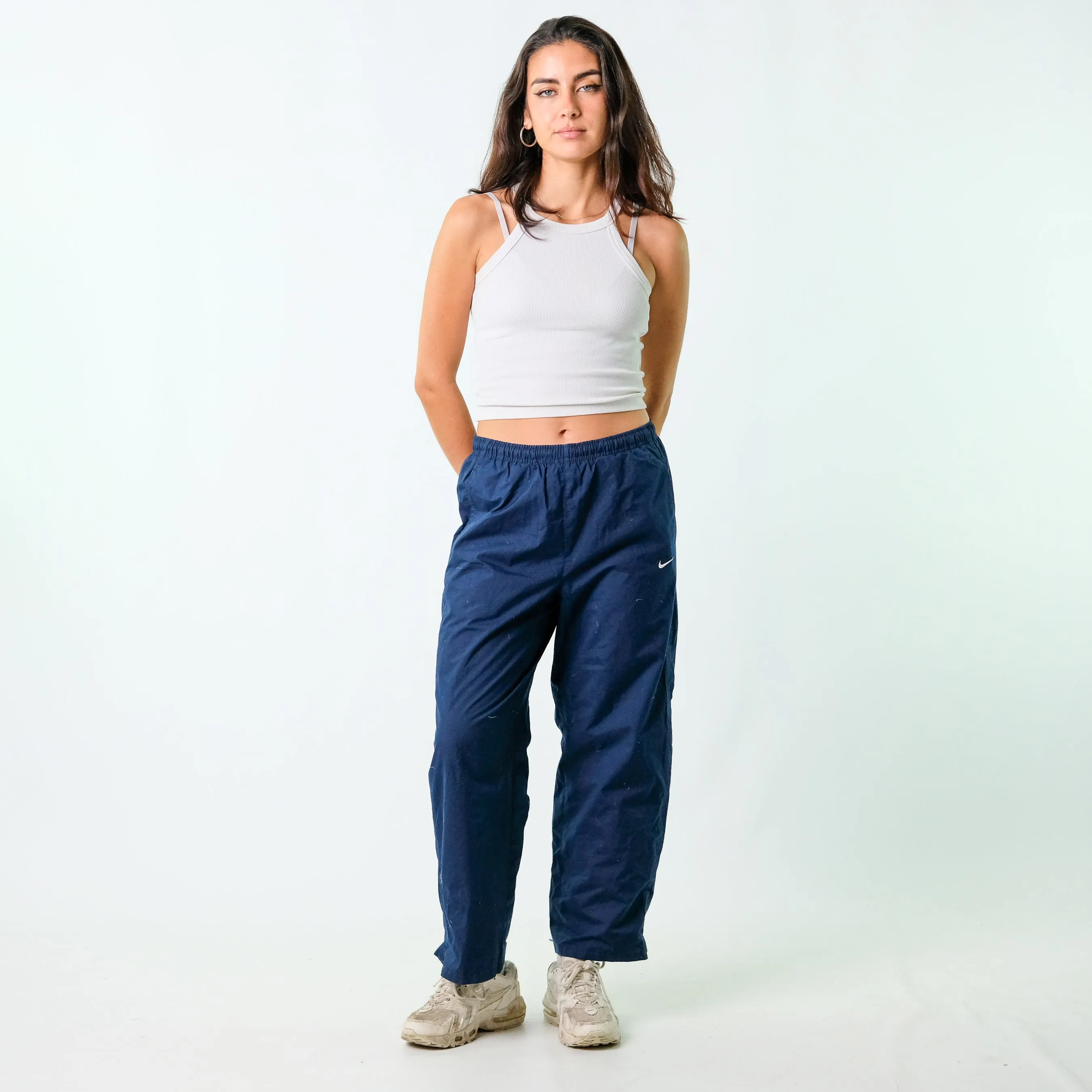 Navy Blue y2ks Nike Tracksuit Bottoms  Baggy Pants (32x28)