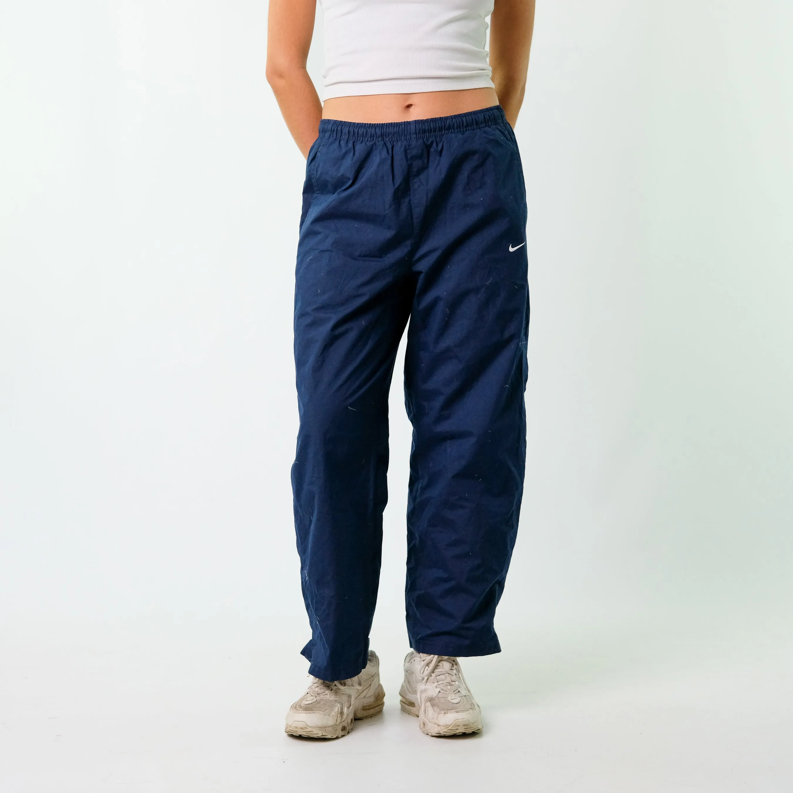 Navy Blue y2ks Nike Tracksuit Bottoms  Baggy Pants (32x28)