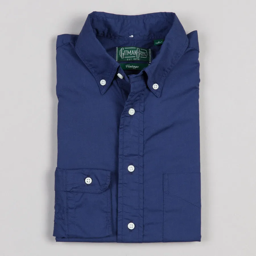 Navy Blue Zephyr Oxford Button Down Shirt