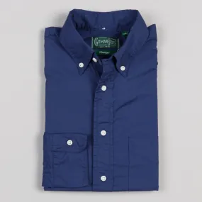 Navy Blue Zephyr Oxford Button Down Shirt