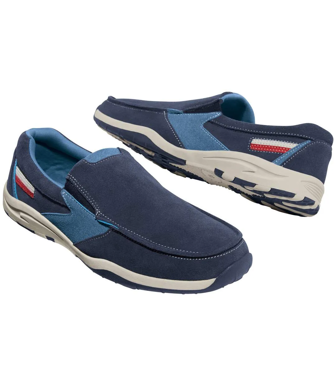 Navy Men's Boat Moccasins