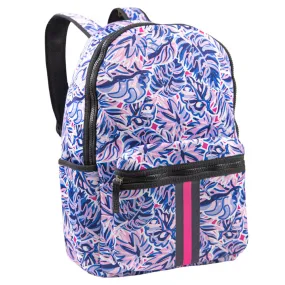 Neo Leaf Print Backpack Bookbag - Southern Preppy Style