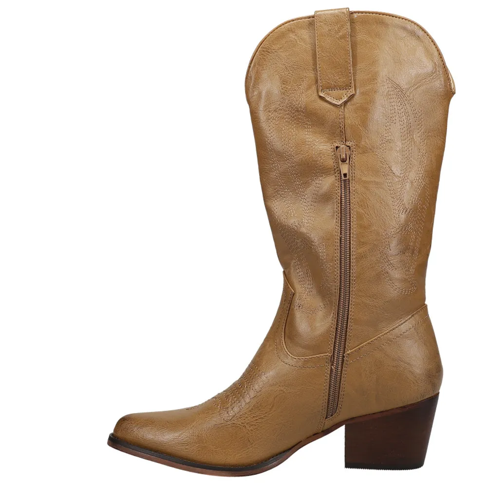 Nettie Round Toe Cowboy Boots