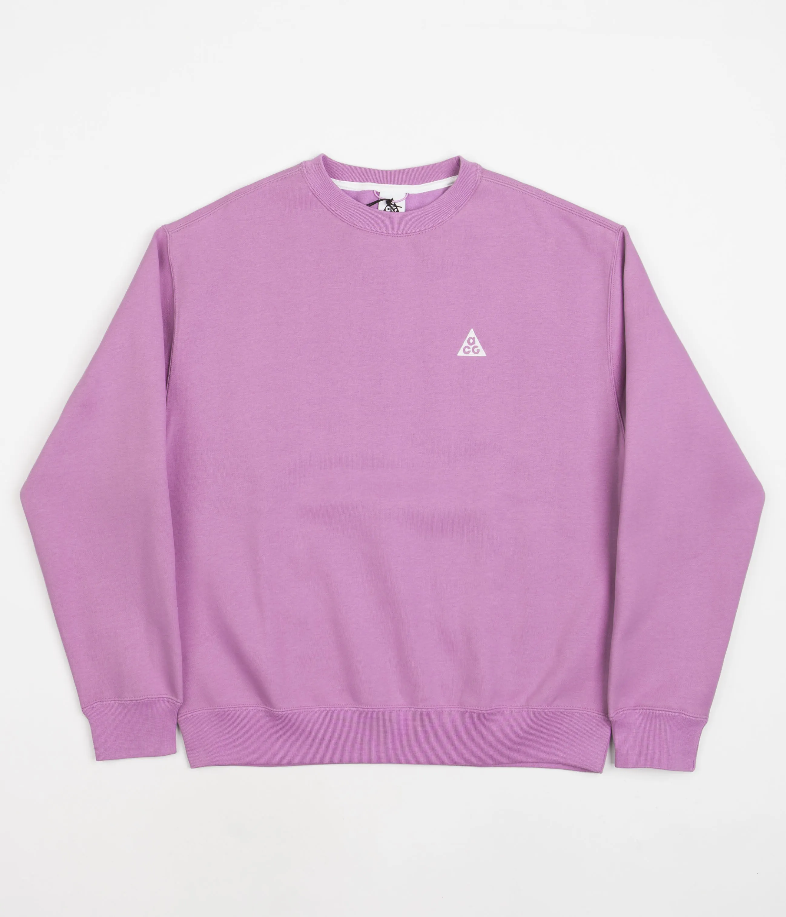 Nike ACG Tuff Fleece Crewneck Sweatshirt - Rush Fuchsia Summit White