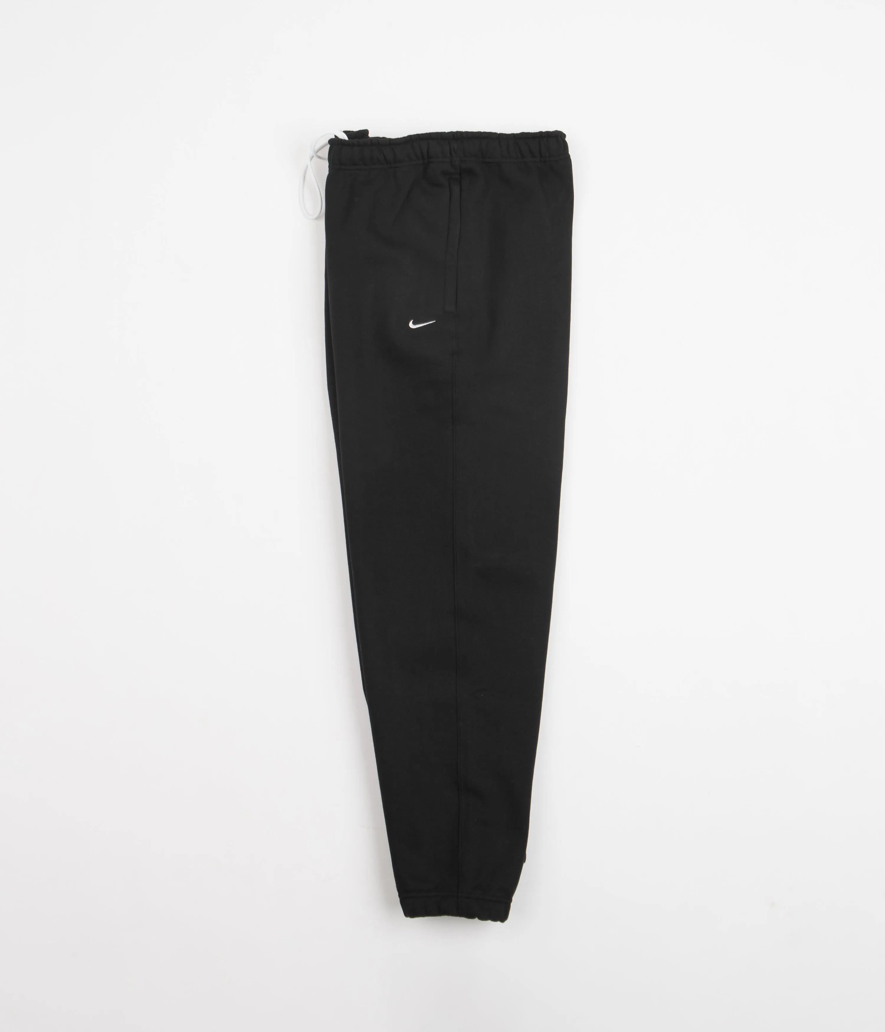 Nike Black and White Swoosh Fleece Sweatpants