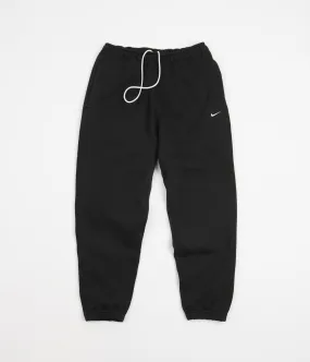 Nike Black and White Swoosh Fleece Sweatpants