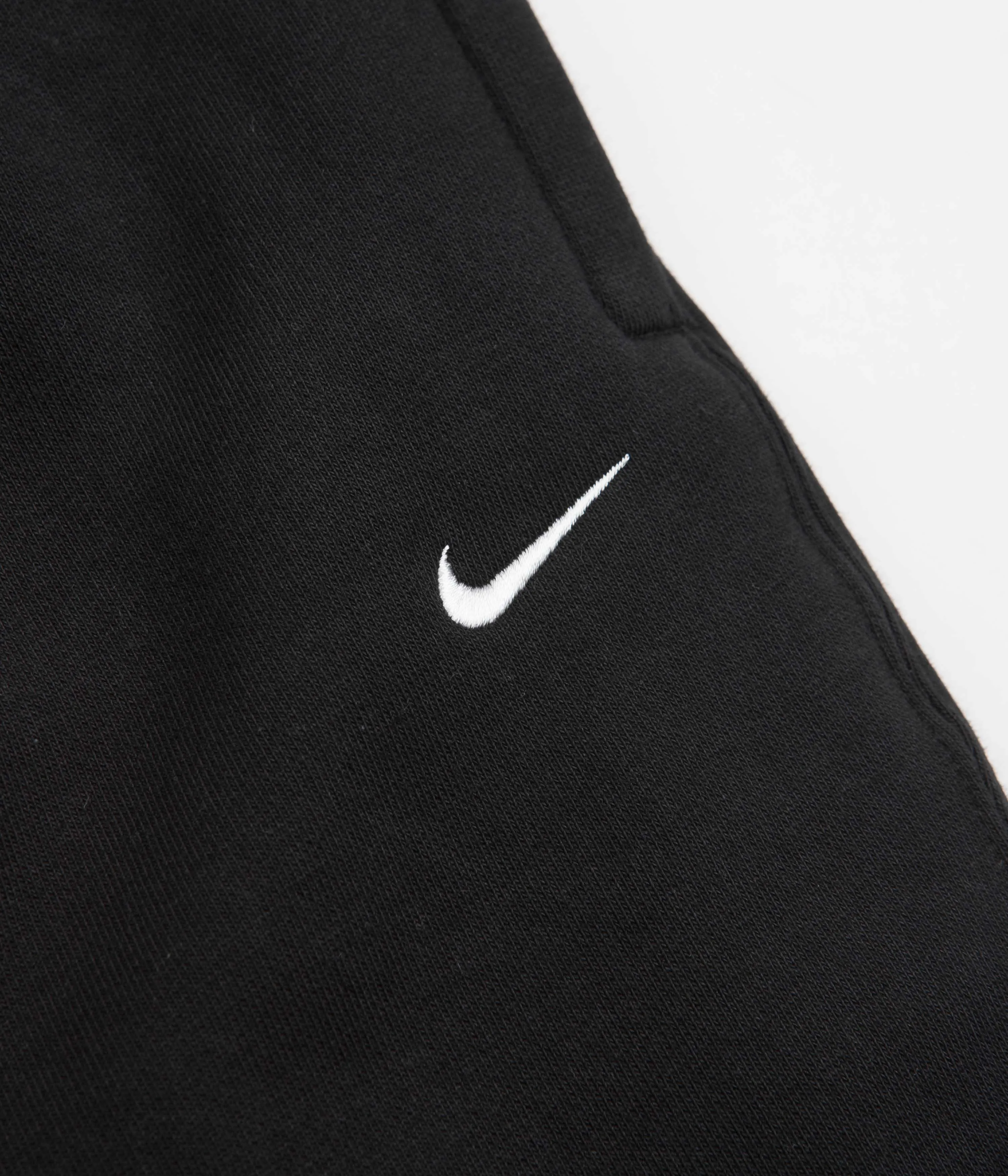 Nike Black and White Swoosh Fleece Sweatpants