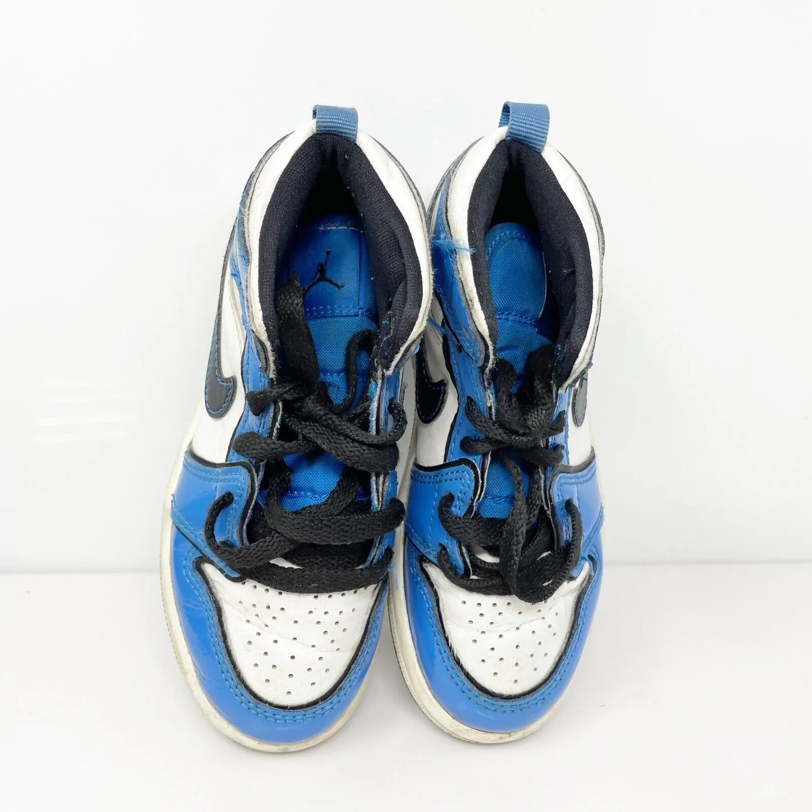 Nike Boys Air Jordan 1 Mid SE BQ6932 Blue Basketball Shoes Sneakers Size 11.5C