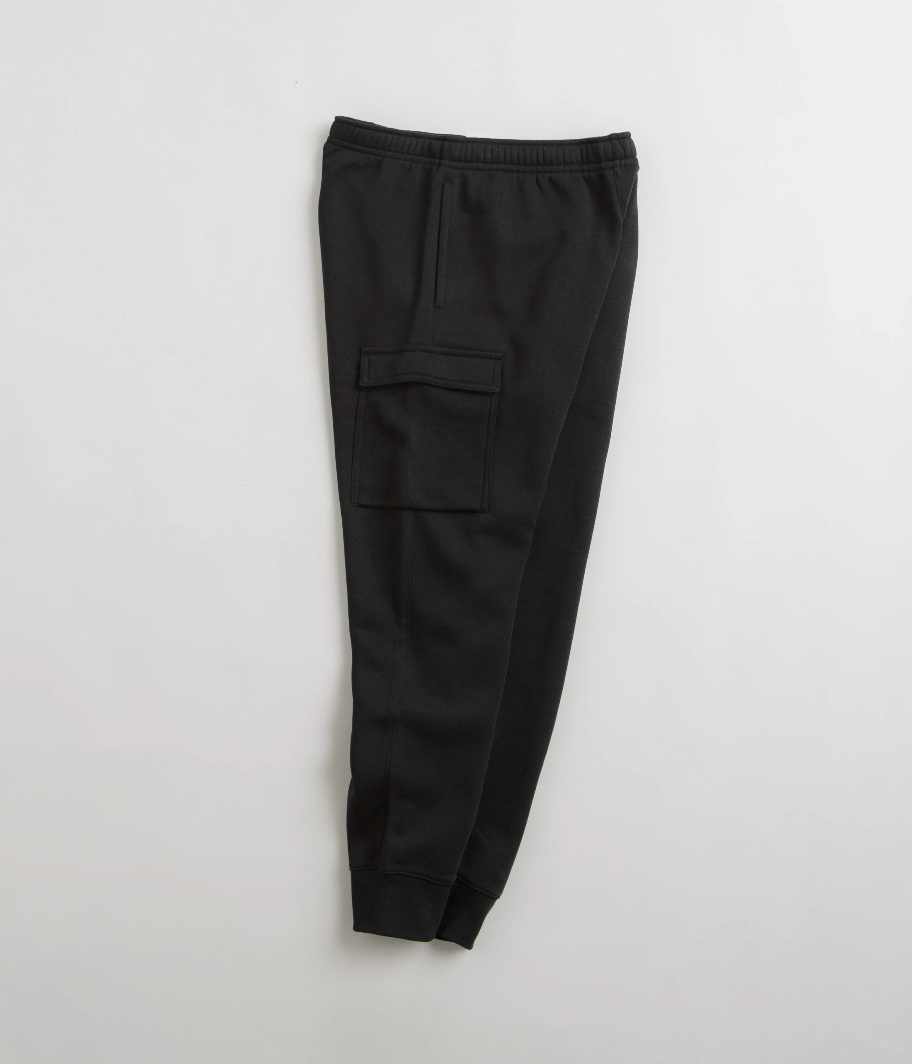 Nike Club Fleece Cargo Joggers in Black, Black, White.