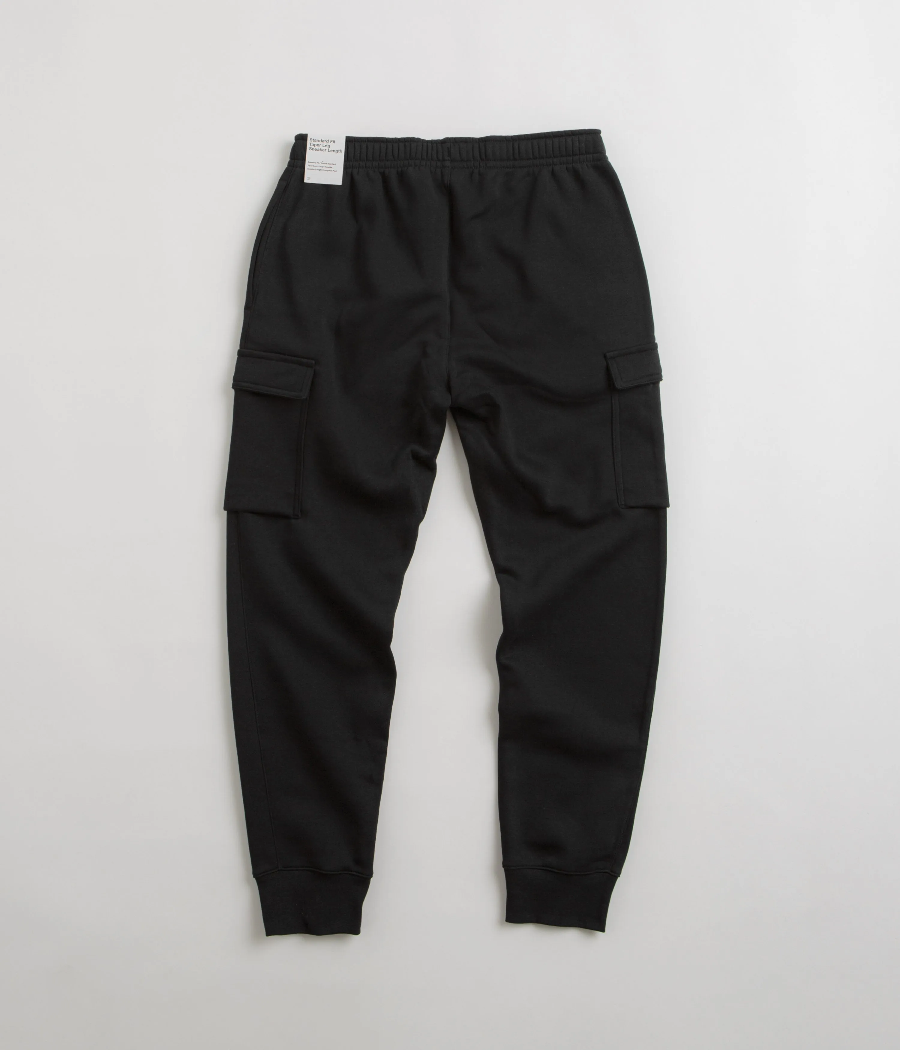 Nike Club Fleece Cargo Joggers in Black, Black, White.