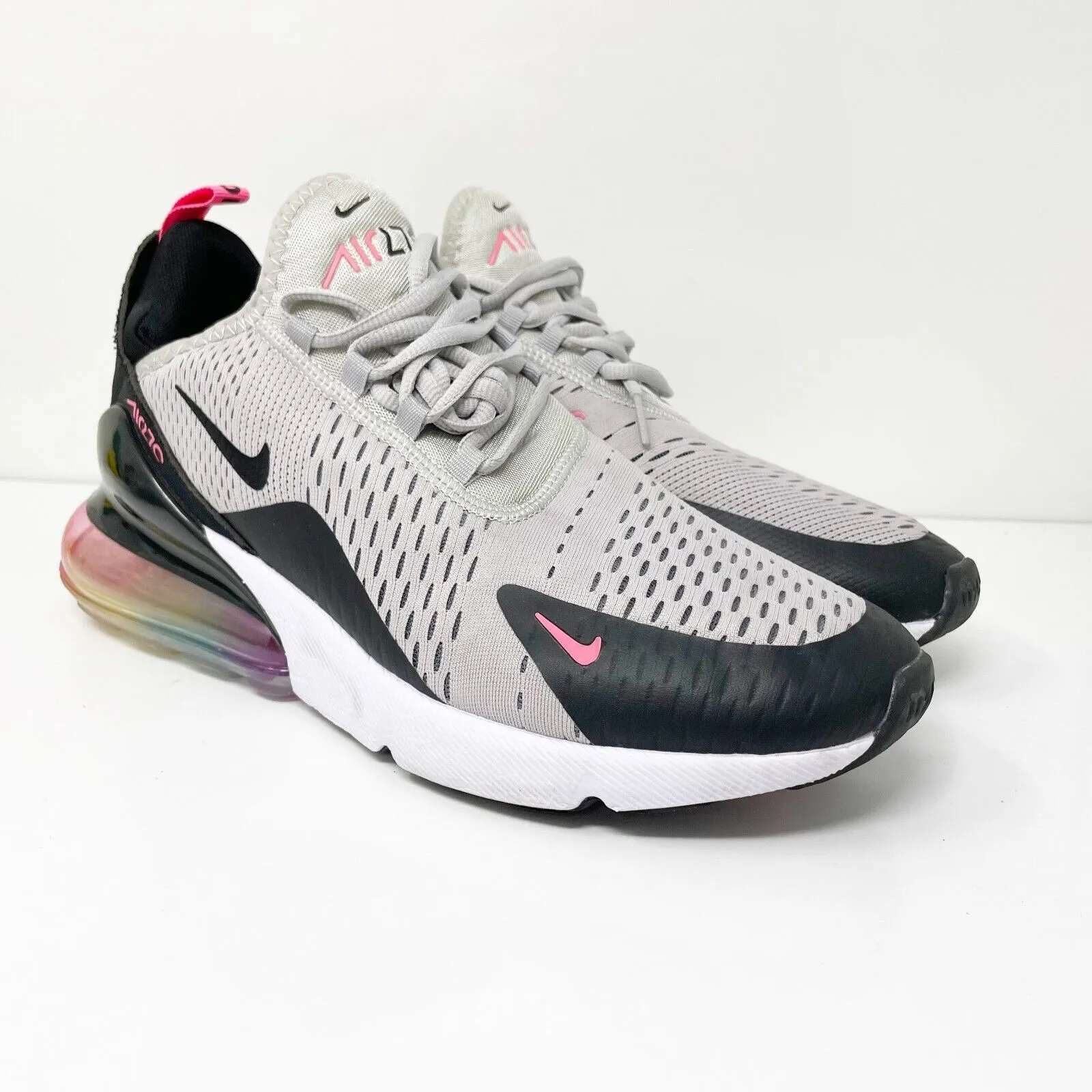 Nike Mens Air Max 270 AH8050-088 Gray Running Shoes Sneakers Size 10