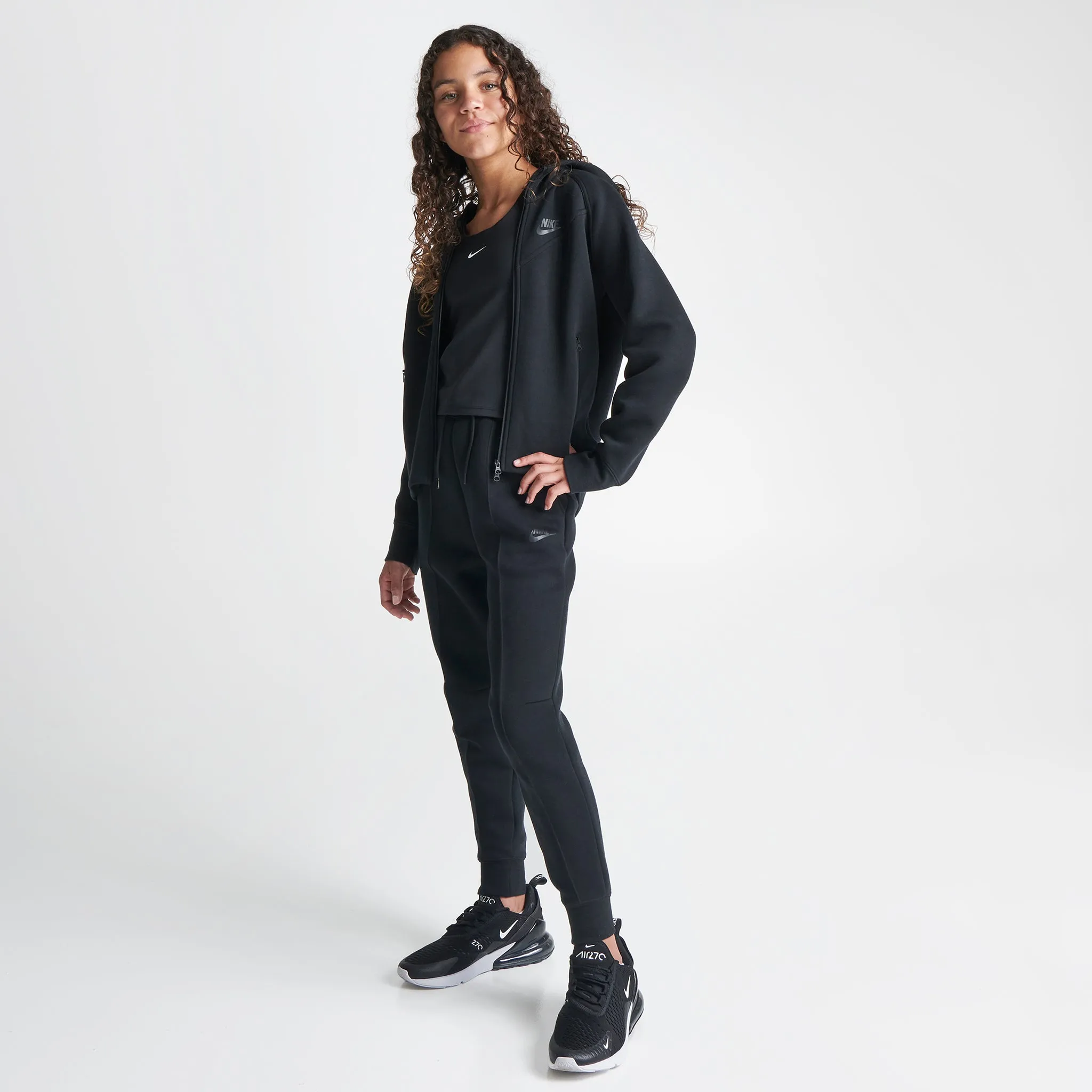 Nike Sportswear Junior Girls' Tech Fleece Joggers Black / Black - Black